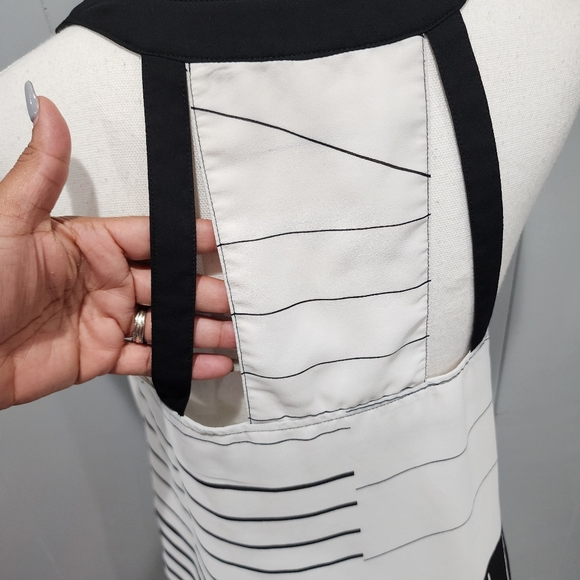 Women's Studio Y Top Blouse Black/White Szs M - Picture 4 of 7